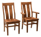 Amish Emerson Dining Chair - Rough Sawn - Side & Arm Chair