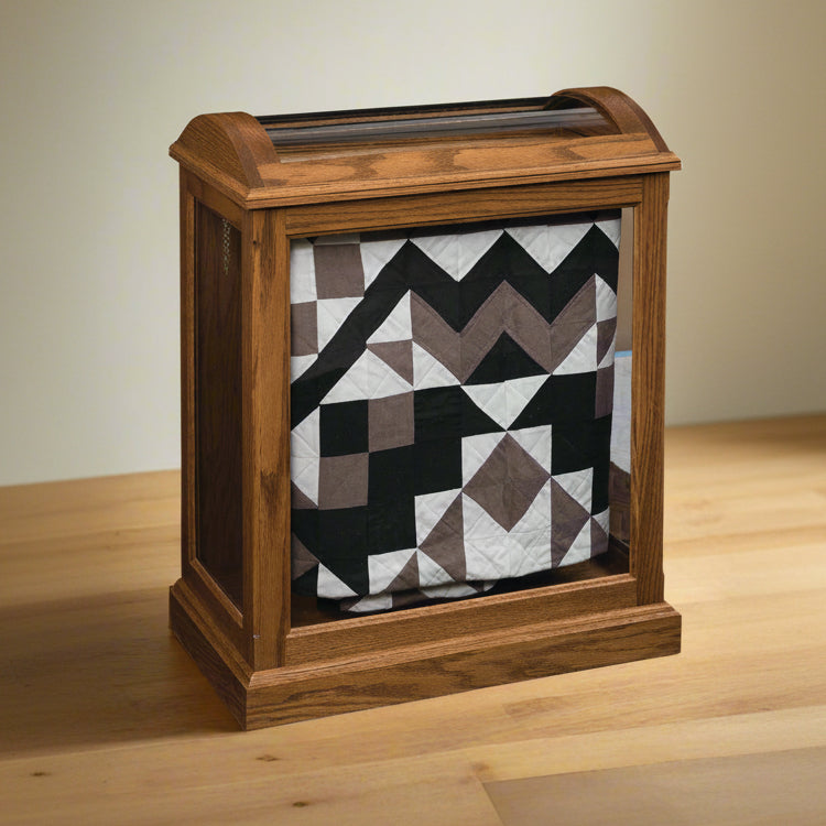 Amish Medium Enclosed Quilt Case Display Cases Contemporary