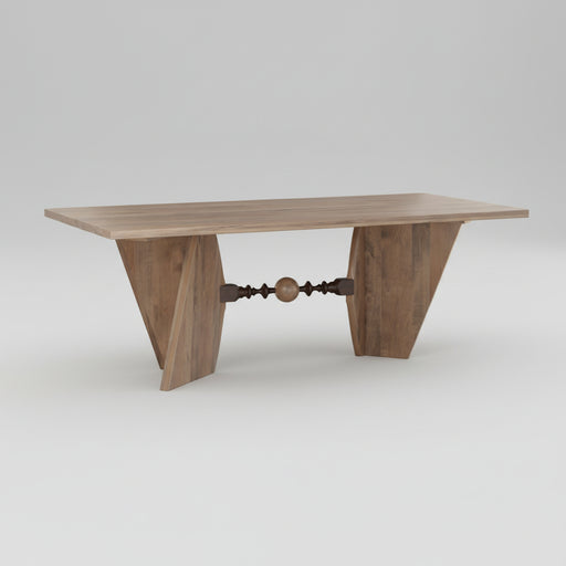 Amish Euclid Trestle Dining Table - Amish Contemporary Modern Trestle Dining Table - Amish Solid Maple Dining Table