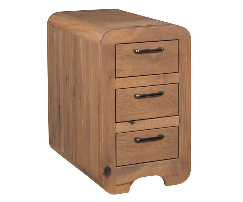 Amish Europa 3 Drawer Side Table Amish Contemporary End Tables