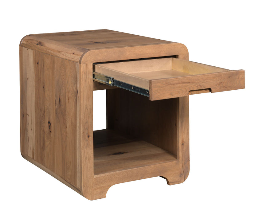 Amish Europa End Table with Drawer Extended