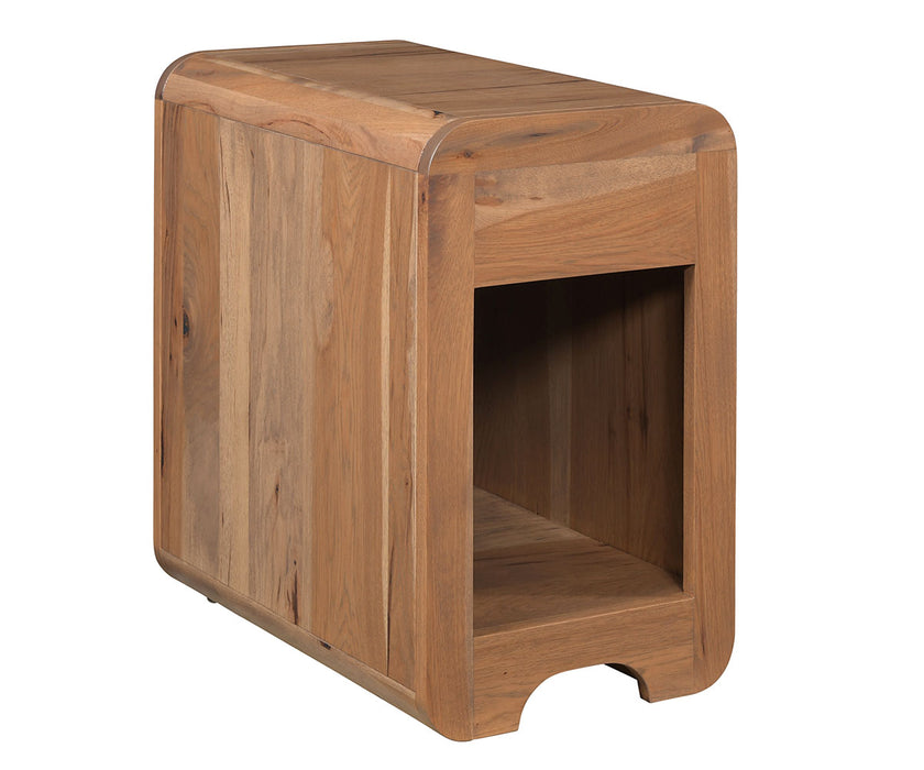 Amish Europa Open Side Table with Finished Backing