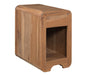 Amish Europa Open Side Table with Finished Backing