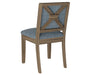 Amish Excalibur Fabric Dining Chair - Amish Upholstered Dining Chair - Y&M Chair - Back of Chair
