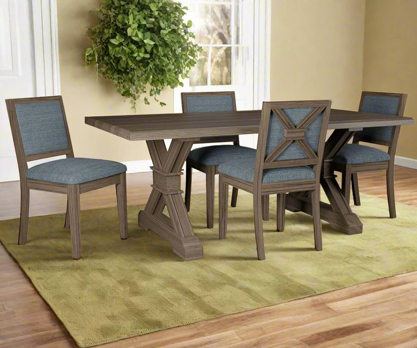 Amish Excalibur Fabric Dining Chair - Amish Upholstered Dining Chair - Y&M Chair - Full Dining Set