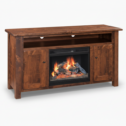Amish Barn Floor Tv Stand with Fireplace TV Stands w/ Fireplace Farmhouse