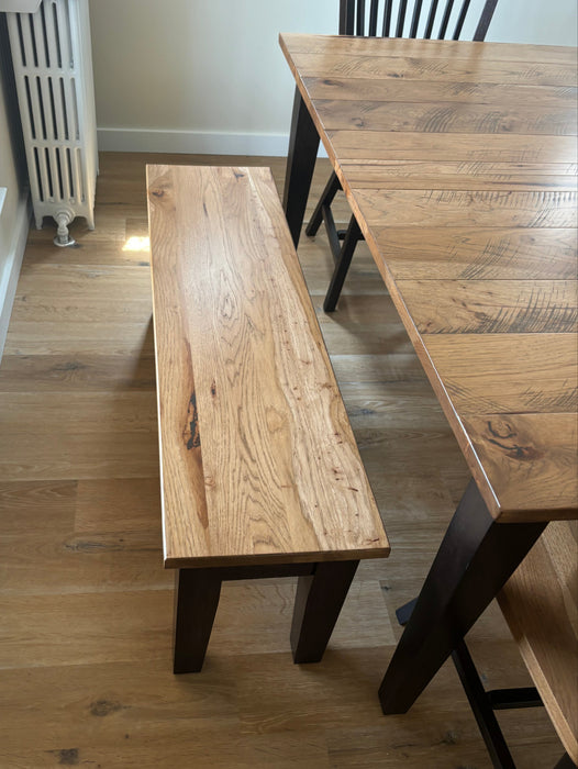 Amish Shaker Leg Bench 102 Fruitwood Hickory