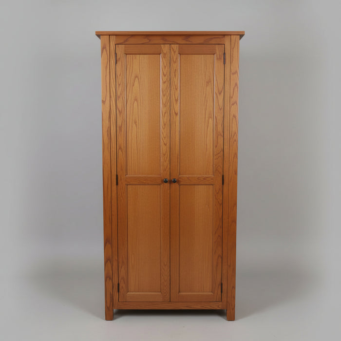 Amish Farmhouse Storage Pantry Double Door Flat Panels Parkview Shaker Leg