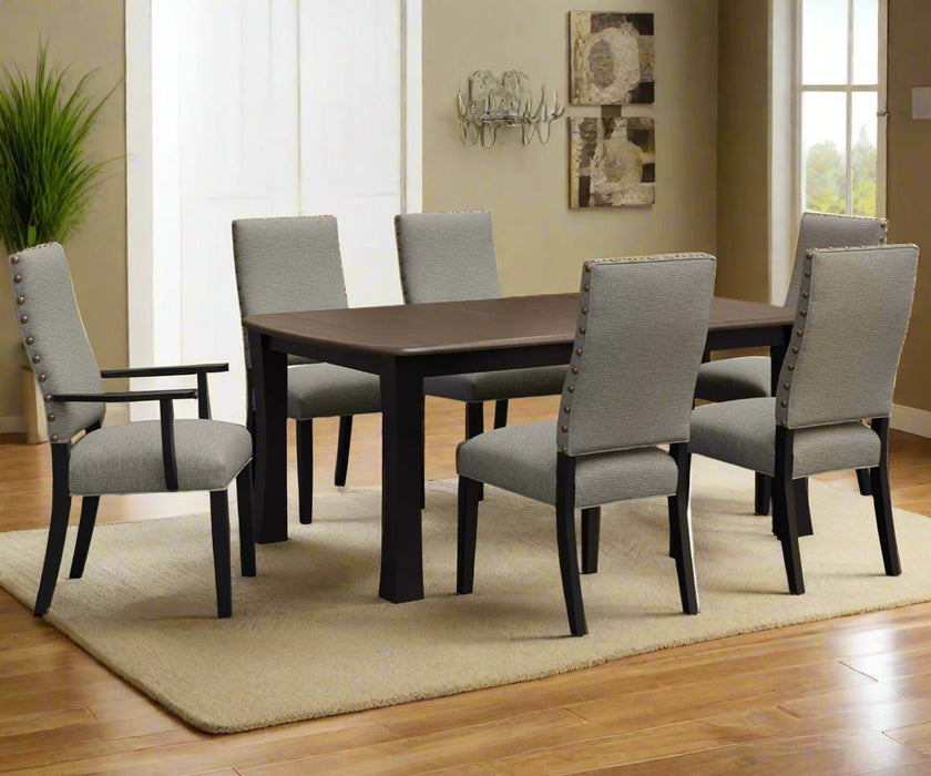 Amish Flicker Fabric Dining Chair - Amish Upholstered Dining Chair with Tacks - Y&M Chair 2