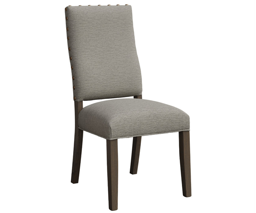 Amish Flicker Fabric Dining Chair - Amish Upholstered Dining Chair with Tacks - Y&M Chair
