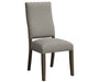Amish Flicker Fabric Dining Chair - Amish Upholstered Dining Chair with Tacks - Y&M Chair