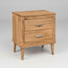 Amish Florence Mid-Century Modern 2-Drawer Nightstand - Solid Brown Maple - Amish Made Mid-Century Modern Nigthstand