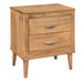 Amish Florence Mid-Century Modern 2-Drawer Nightstand - Solid Brown Maple - Amish Made Mid-Century Modern Nigthstand
