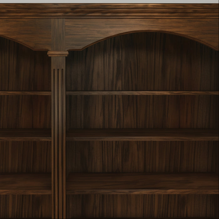 Amish Fluted Double Arch Bookcase