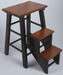 Amish Folding Step Stool 2 Toned Elm 113 Michaels Maple 230 Onyx Front Facing
