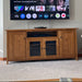 Amish Fostoria Tv Stand Solid Oak OCS-104 Seely Stain