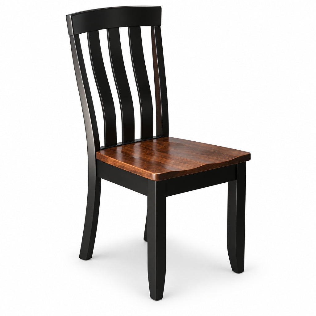Amish Franklin Dining Chair - Emerson Woodcraft - Contemporary Amish Dining Chair - Solid Brown Maple - Side Chair