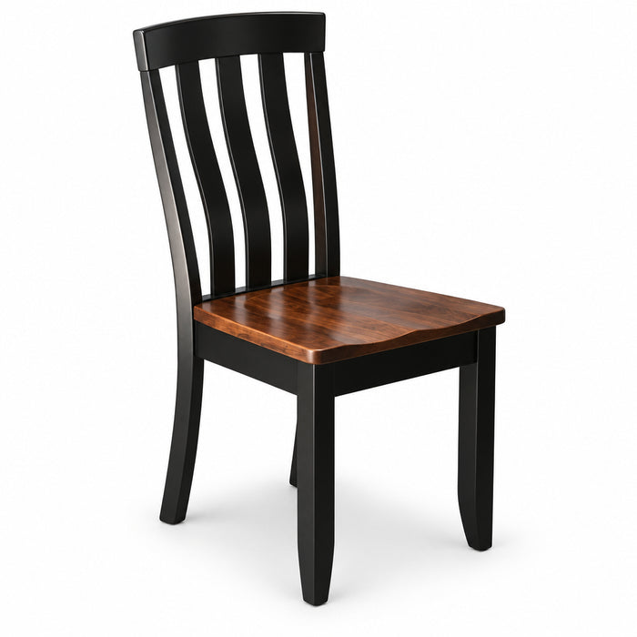 Amish Franklin Dining Chair - Emerson Woodcraft - Contemporary Amish Dining Chair - Solid Brown Maple - Side Chair