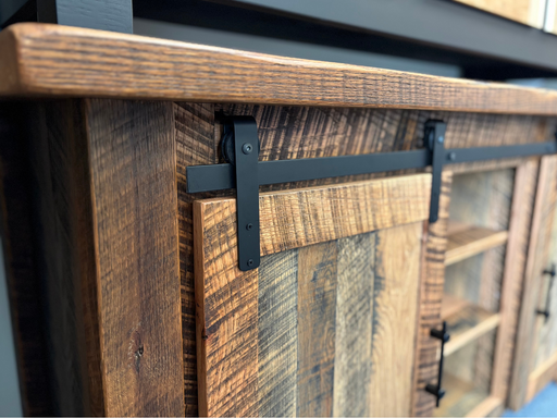 Amish Frontier Reclaimed Barndoor Buffet - Amish Made Reclaimed Barnwood Buffet - Genuine Reclaimed Barnwood 1