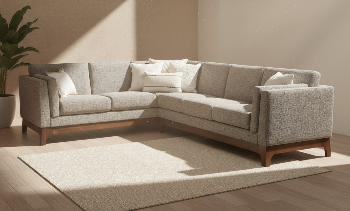 Amish Fusion Sectional Sofa - Quality Fabrications - In Home Photo