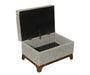 Amish Fusion Storage Ottoman - Quality Fabrications - Open Photo