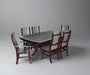Amish Galvaston-Dining-Set-Brown in weatherwood on tutor brown outdoor poly furniture