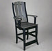 Amish Galvaston-Pub-Cha light gray on black durable outdoor furniture
