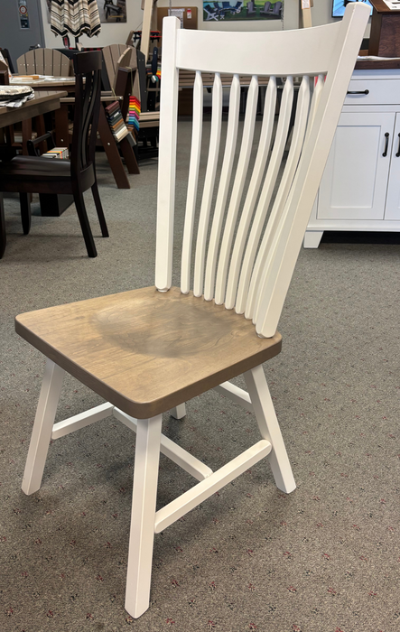 Amish Galvesto Farmhouse Dining Set - Post Mission Chair - 2-Tone