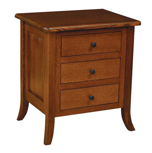 Amish Galveston 3-Drawer Nightstand - Quarter Sawn White Oak- Micheals Stain