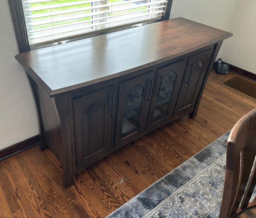 Galveston Buffet Amish Made Cherry OCS 119 Cappuccino Stain Front Facing