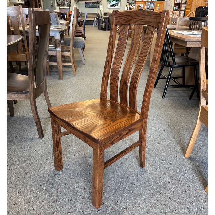 Amish Galveston Trestle Dining Set - Oak - OCS-117 Asbury - In-Stock