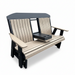 Amish Gateway Bentback 5' Glider With Center Console - Amish Made Lumbar Support 5' Glider Bench - Tangent Poly