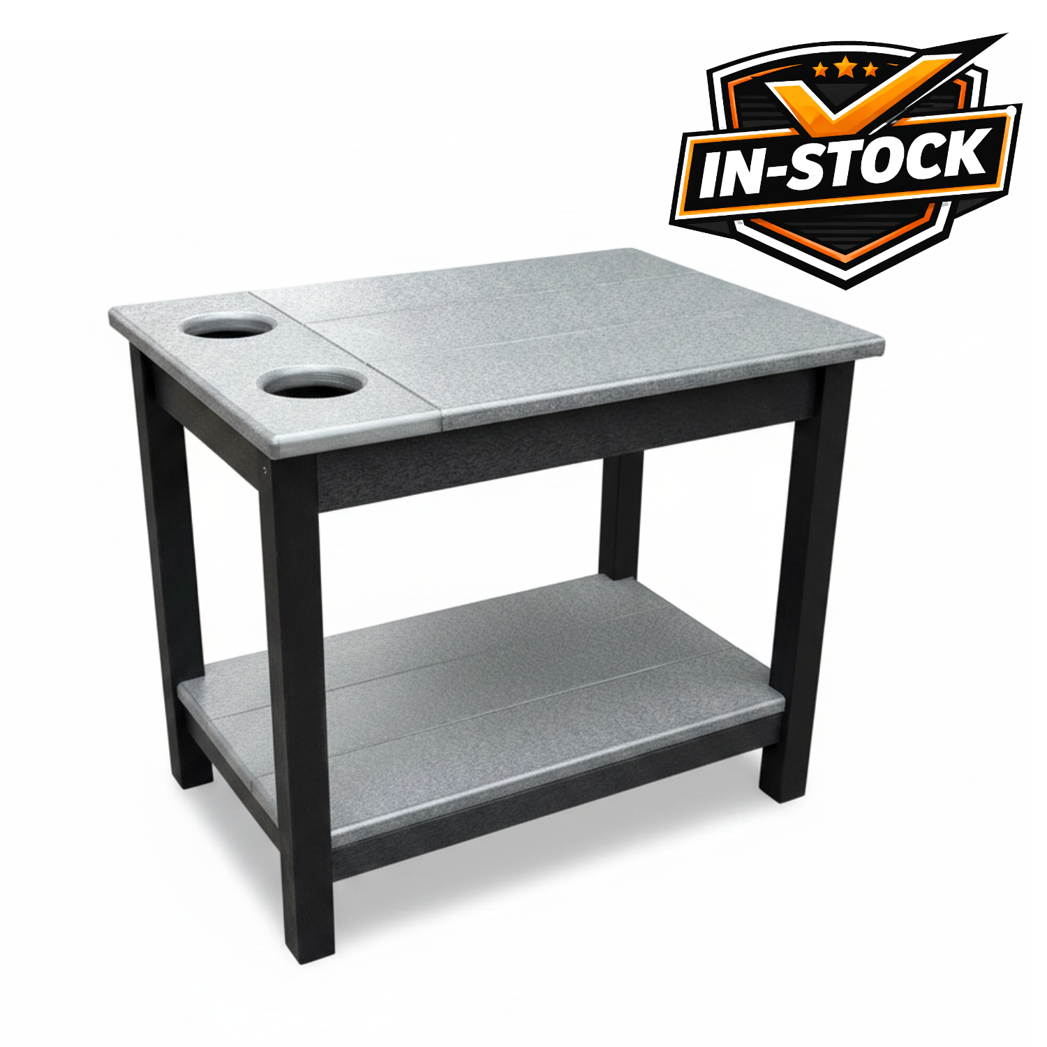 Amish Gateway Rectangle End Table With Cupholders - In-Stock - Multiple Colors