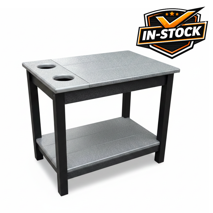 Amish Gateway Rectangle End Table With Cupholders - In-Stock - Multiple Colors