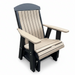 Amish Gateway Bentback Single Glider - Amish Made Bentback Lumbar Support Glider - Tangent Poly