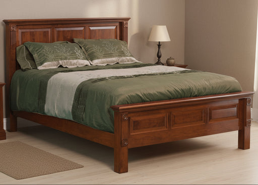 Amish Georgian Bed - Solid Cherry - Queen Size