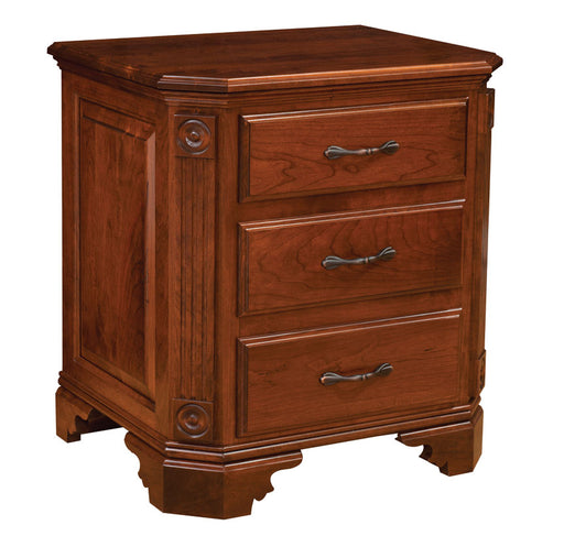 Amish Georgian Nightstand - Solid Cherry