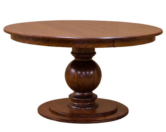 Amish Global Pedestal Table Single Pedestal Tables Farmhouse