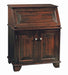 Graham Mini Secretary Desk with Flip Down Front Lid Brown Maple 228 Rich Tobacco Stain Amish Made Front Facing
