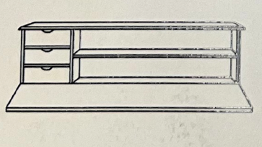 Amish Graham Mini Secretary Desk Inside Front Facing