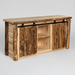 Amish Grand Canyon Sliding Barn Door Entertainment Center Tv Stand Aspen Log Quick Ship Quad M Rustics