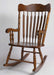Amish Grand Father Country Bent Paddle Rocking Chair Solid Oak Wood 