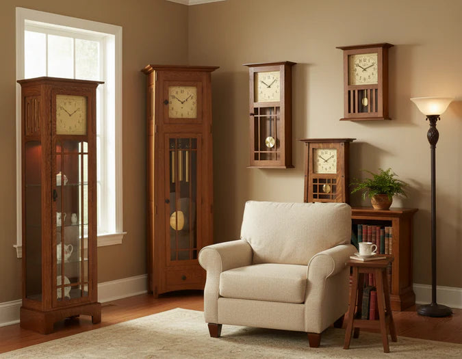 Amish Grandfather Clocks, Wall Clocks, Mantel Clocks, Desk Clocks Buck Hollow Woodworking Hand Made Clocks Solid Wood Grandfather Clock Shop