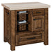 Amish Granny's Choice Kitchen Island - Spice Rack, Basket Pullout Out, Hard Maple Butcher Block, Knife Block Drawer - Blank Photo
