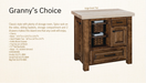 Amish Granny's Choice Kitchen Island - Spice Rack, Basket Pullout Out, Hard Maple Butcher Block, Knife Block Drawer - Catalog Photo
