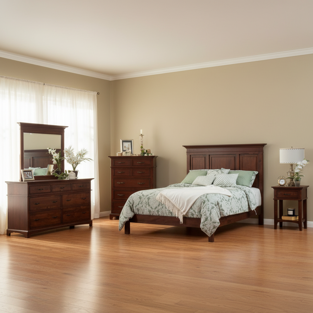 Amish Hamilton Bedroom Set - Solid Brown Maple