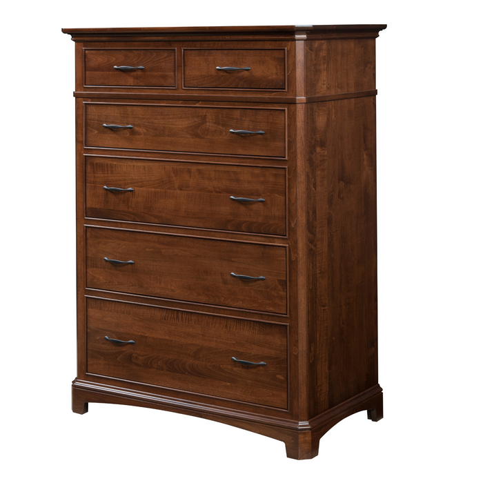 Amish Hamilton Chest of Drawers - Solid Brown Maple