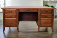 Amish Hamilton Executive Desk Flat Ply Back & Side Executive Desks Farmhouse