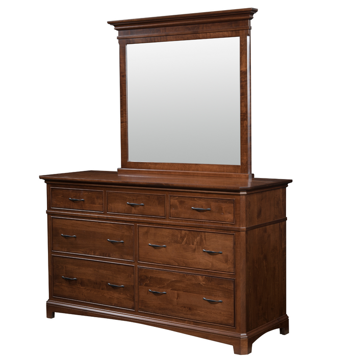 Amish Hamilton Dresser - Solid Brown Maple
