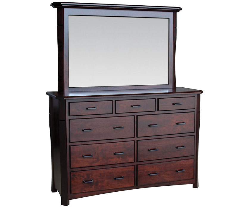 Amish Hamlin Dresser with Beveled Mirror